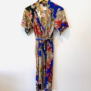 Roberto Cavalli Wrap Paisley Dress